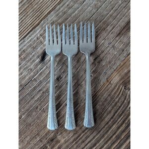 Rogers International Deluxe Silverplate  Gracious Salad Fork 6.5" Set Of 3
